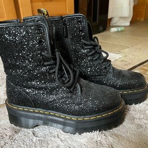 Dr. Marten black Jadon glitter boots